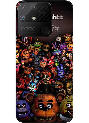 Силиконовый чехол epik для realme narzo 50a с картинкой фредди и друзья