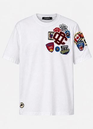 Футболка dsquared 2 icon patch - white нюанс