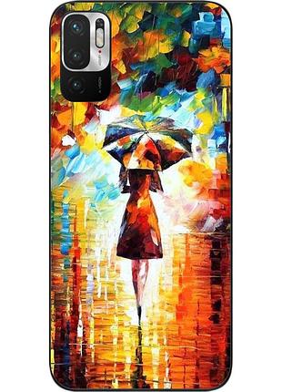 Бампер силіконовий чохол для xiaomi redmi note 10 5g з картинкою під дощем