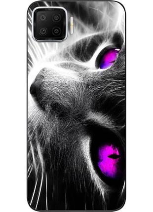 Силиконовый чехол для oppo a73 с картинкой красивый кот