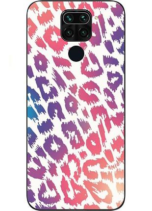 Силіконовий чохол для xiaomi redmi note 9 з картинкою леопардовий принт