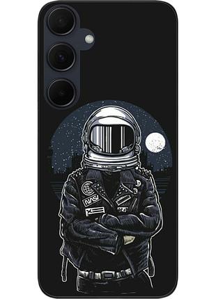 Силиконовый чехол бампер epik для samsung a35 5g galaxy a356b с картинкой космонавт и луна
