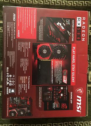 Ігрова відеокарта msi rx 580 8gb 3