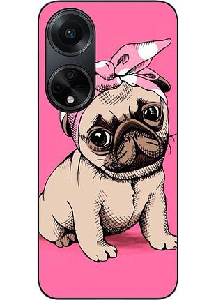 Силіконовий чохол epik для oppo a98 з картинкою мопс