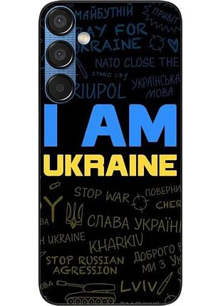 Силиконовый чехол epik для samsung m15 5g galaxy m156 с картинкой украина надписи