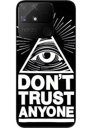 Бампер силиконовый чехол epik для realme narzo 50a с картинкой глаз