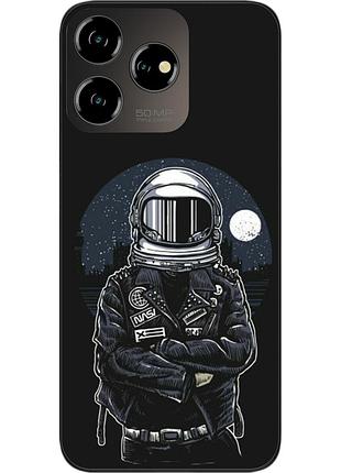 Силиконовый чехол бампер epik для zte blade v50 design 4g с картинкой космонавт и луна