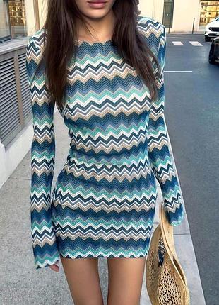 Платье туника зигзаг стиль missoni 5