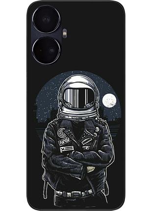 Силіконовий чохол бампер epik для realme 10 pro plus з картинкою космонавт і місяць