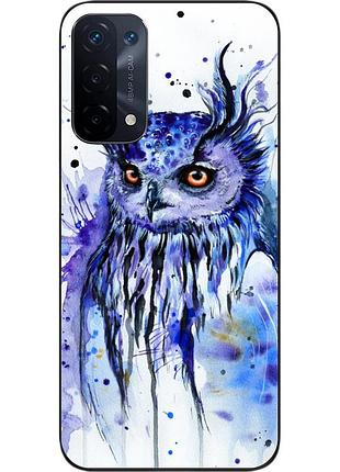 Силіконовий чохол epik для oppo a74 5g з картинкою сова акварель