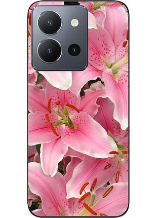 Силіконовий чохол epik для vivo y36 з картинкою лілії