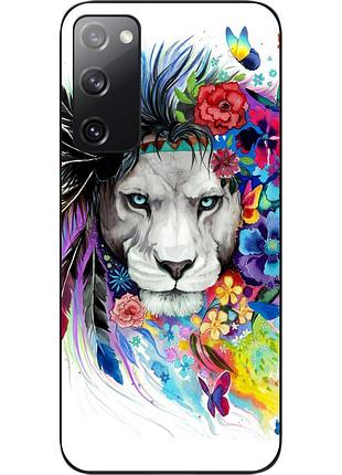 Силиконовый чехол epik для samsung galaxy s20 fe с картинкой лев