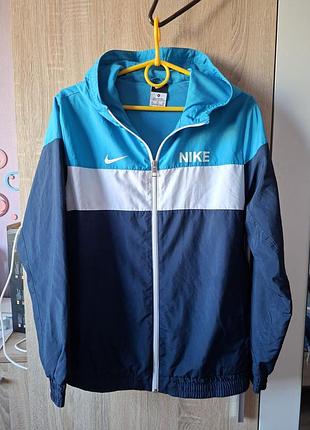 Підліткова блакитно-синя вітровка nike на вік 13-15 років
