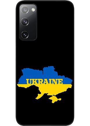 Силіконовий чохол epik для samsung galaxy s20 fe з картинкою мапа україни