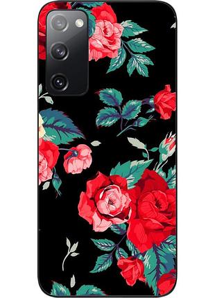 Силіконовий чохол бампер epik для samsung galaxy s20 fe з картинкою троянди