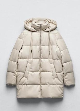 Подовжений пуховик zara