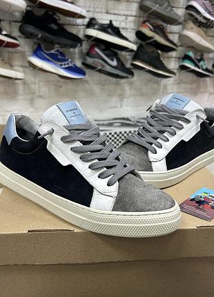 Чоловічі кеди schmoove spark clay golden goose французькі оригінал преміальні шкіряні класичні повсякденні сині бу 42 р молодіжні трендові осінні