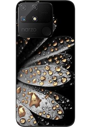 Силиконовый чехол epik для realme narzo 50a с картинкой цветок