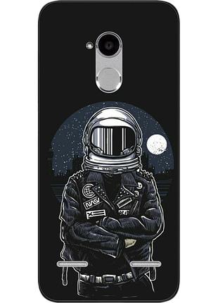 Силиконовый чехол для zte blade v7 lite с картинкой космонавт и луна