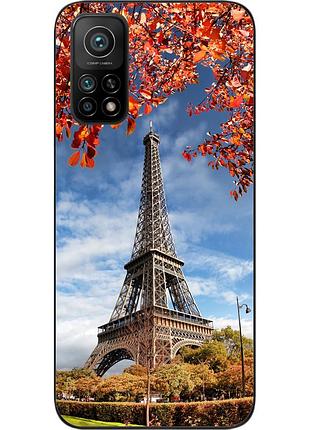Бампер силиконовый чехол для xiaomi mi 10t pro с картинкой башня