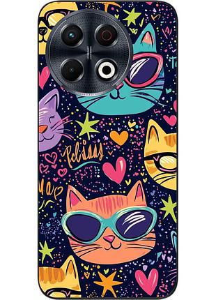 Чехол силиконовый epik для tecno spark 30 pro (kl7) с картинкой радужные котята