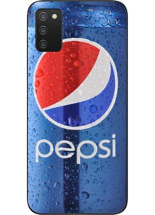 Силиконовый чехол для samsung a03s galaxy a037 с картинкой pepsi