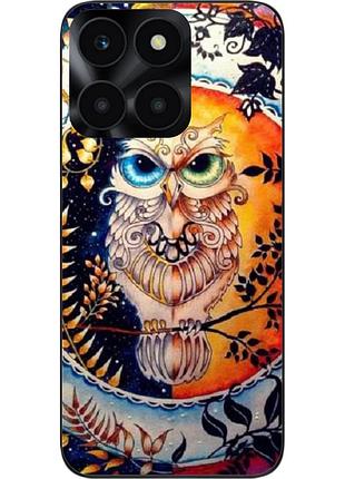 Силиконовый чехол epik для honor x6a с картинкой сова