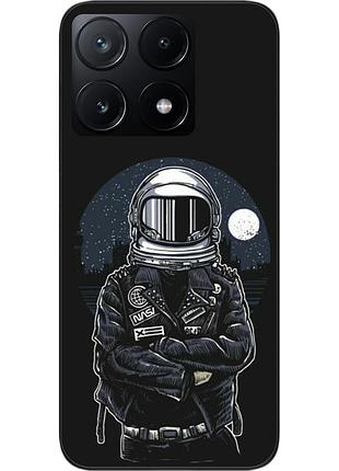 Силиконовый чехол бампер epik для xiaomi poco x6 pro 5g с картинкой космонавт и луна