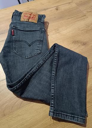 Чоловічі джинси levi's 510 skinny (оригінал) — сіро-графітові.