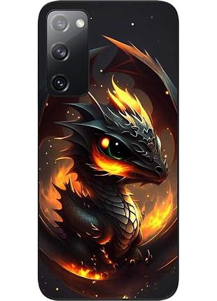 Силіконовий чохол бампер epik для samsung galaxy s20 fe з картинкою дракончик