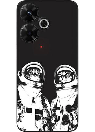 Силиконовый чехол бампер epik для xiaomi redmi 13 4g с картинкой космонавты коты
