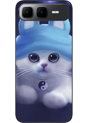 Бампер силиконовый чехол epik для infinix smart 10 plus (x6725b) с принтом котик