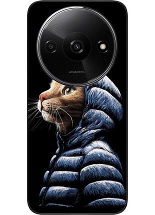 Бампер силиконовый чехол epik для xiaomi redmi a3 с картинкой кот в куртке
