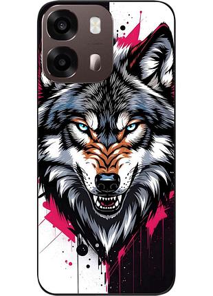 Чехол силиконовый epik для oppo a6s с принтом дикий взгляд