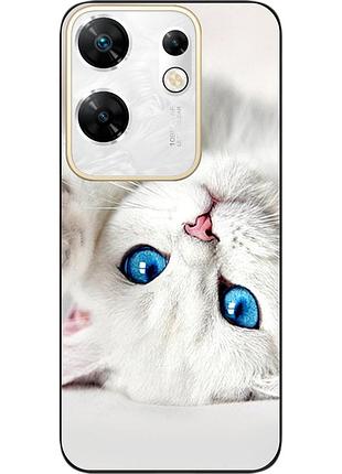 Силіконовий чохол epik для infinix zero 30 4g з картинкою білий котик