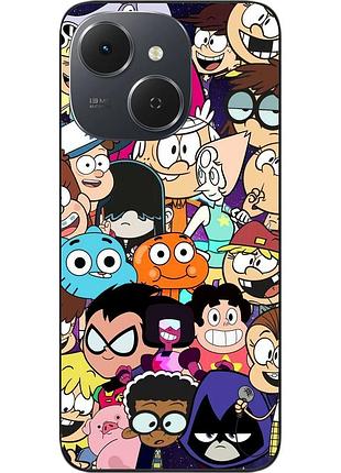 Чехол силиконовый epik для tecno spark 40c (km4k) с принтом звёзды cartoon network