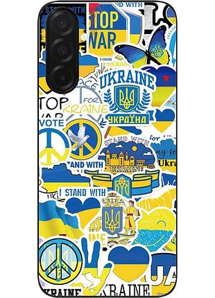 Силиконовый чехол epik для samsung galaxy a37 с принтом стикеры украина