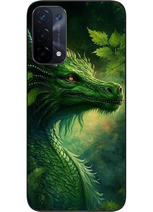 Силиконовый чехол бампер epik для oppo a54 5g с картинкой зеленый дракон