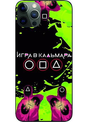 Силиконовый чехол epik для iphone 12 pro с картинкой игра в кальмара