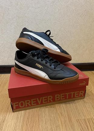 Чоловічі puma club 5v5 шкіряні, чорні, розмір 44