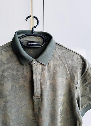 Футболка чоловіча giorgio armani s-m камуфляж хакі