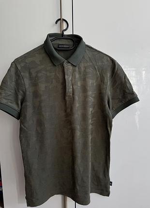 Футболка чоловіча giorgio armani s-m камуфляж хакі
