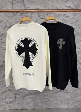 Свитер мужской черный и белый р. s, m, l, xl, xxl