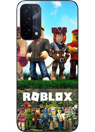 Силиконовый чехол бампер epik для oppo a54 5g с картинкой roblox герои