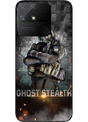 Чехол силиконовый epik для realme narzo 50a с картинкой call of duty ghost призрак