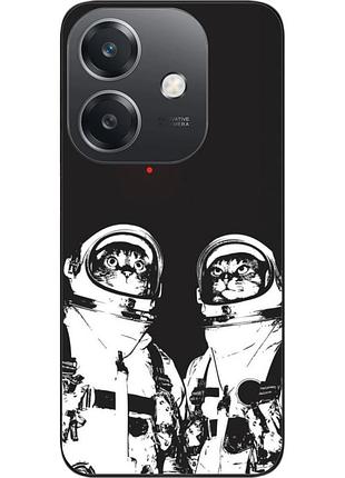 Силіконовий чохол бампер epik для oppo a40m 4g з картинкою космонавти коти
