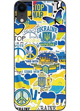 Силіконовий чохол epik для iphone xr з картинкою стикери україна
