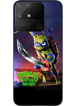 Силиконовый чехол epik для realme narzo 50a с картинкой черепашки-ниндзя леонардо