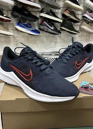 Чоловічі кросівки nike downshifter 11 для бігу тренувань залу легкі сітка оригінал сині дихаючі спортивні повсякденні бігові бу 44 р