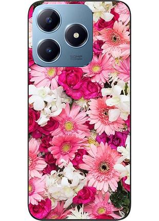 Силиконовый чехол бампер epik для realme с63 4g с картинкой нежные цветы